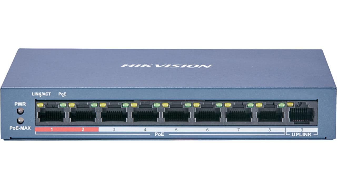 Hikvision DS-3E0109P-E/M(B) 1 100m uplink port, PoE power