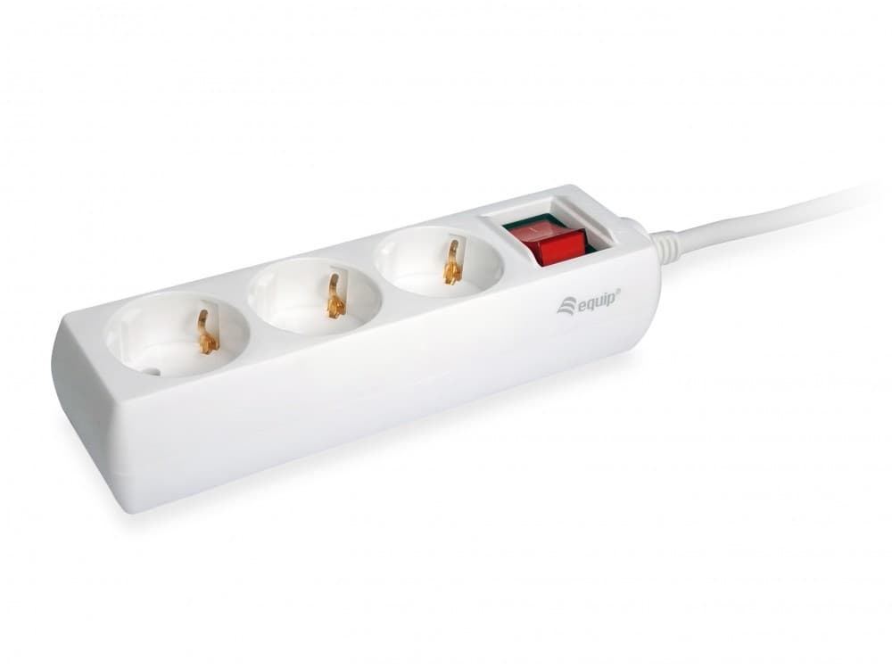 EQUIP LIFE EXTENSAO ELETRICA 3xSCHUKO C/INTERRUPTOR 1.5MT #PROMO#