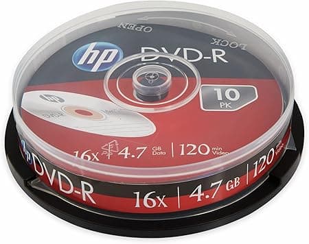 HP DVD-R 16X 4.7GB BOBINE 10 UNIDADES