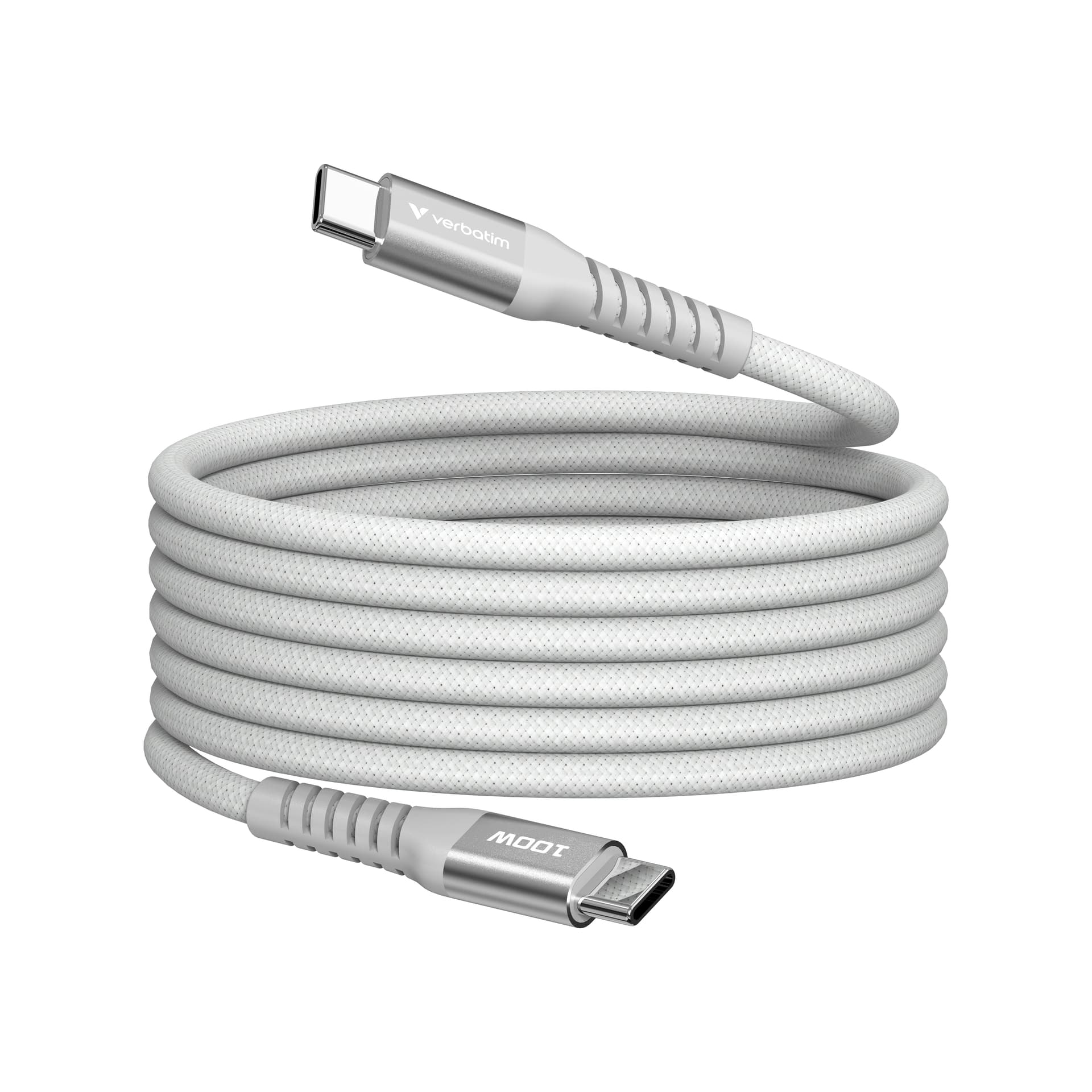 VERBATIM CABO USB-C 100W 480MBPS MAGNETICO NYLON GREY 1.20MT