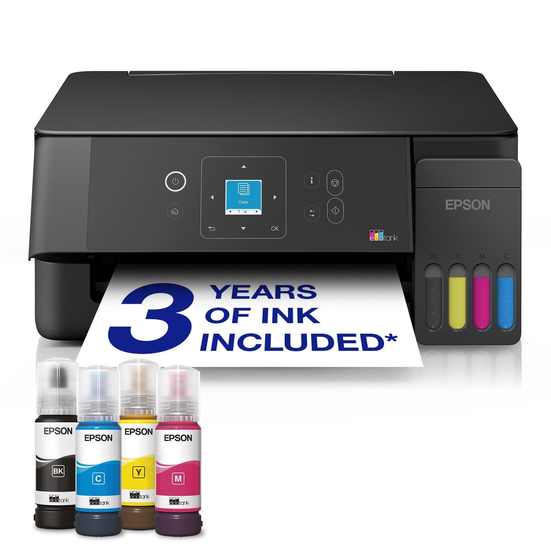 Epson EcoTank ET-2920 - Impressora multi-funções - a cores - jacto de tinta - ITS - A4 (210 x 297 mm), Legal (216 x 356 mm) (original) - A4/Legal (media) - até 11 ppm (impressão) - 100 folhas - USB, Wi-Fi(n) - preto