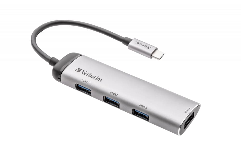 VERBATIM HUB USB-C 4xUSB3.0 ALUMINIO #PROMO 2026#