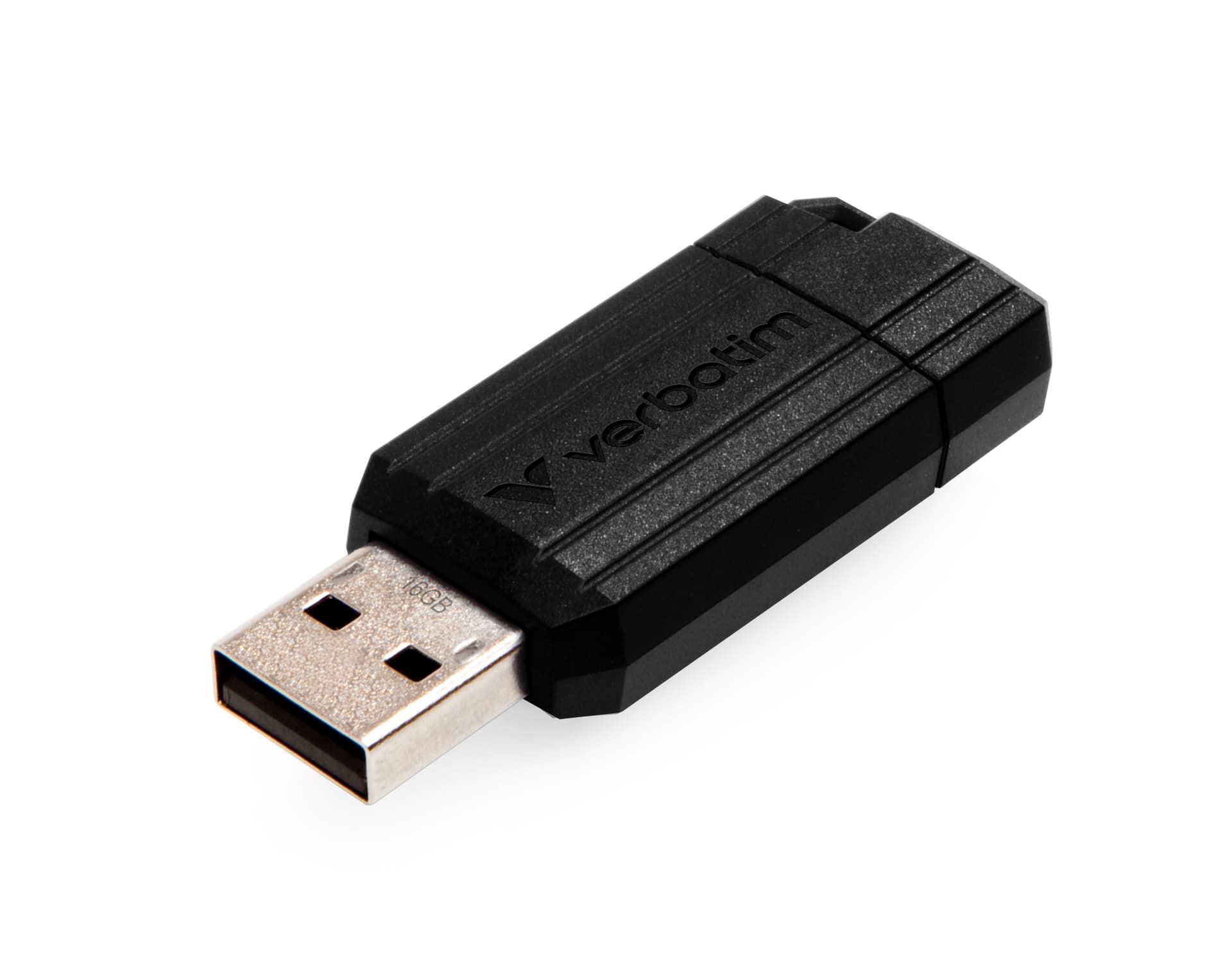 PEN VERBATIM 16GB USB 2.0 PINSTRIPE BLACK