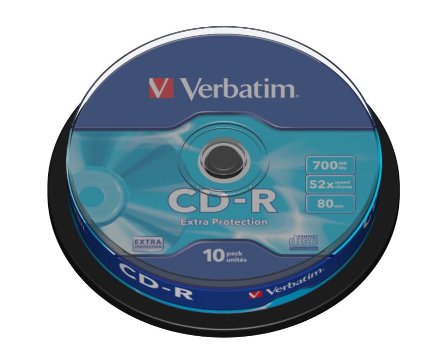 VERBATIM CD-R 52X 700MB 80MIN EXTRA PROT BOBINE 10 #PROMO 2026#