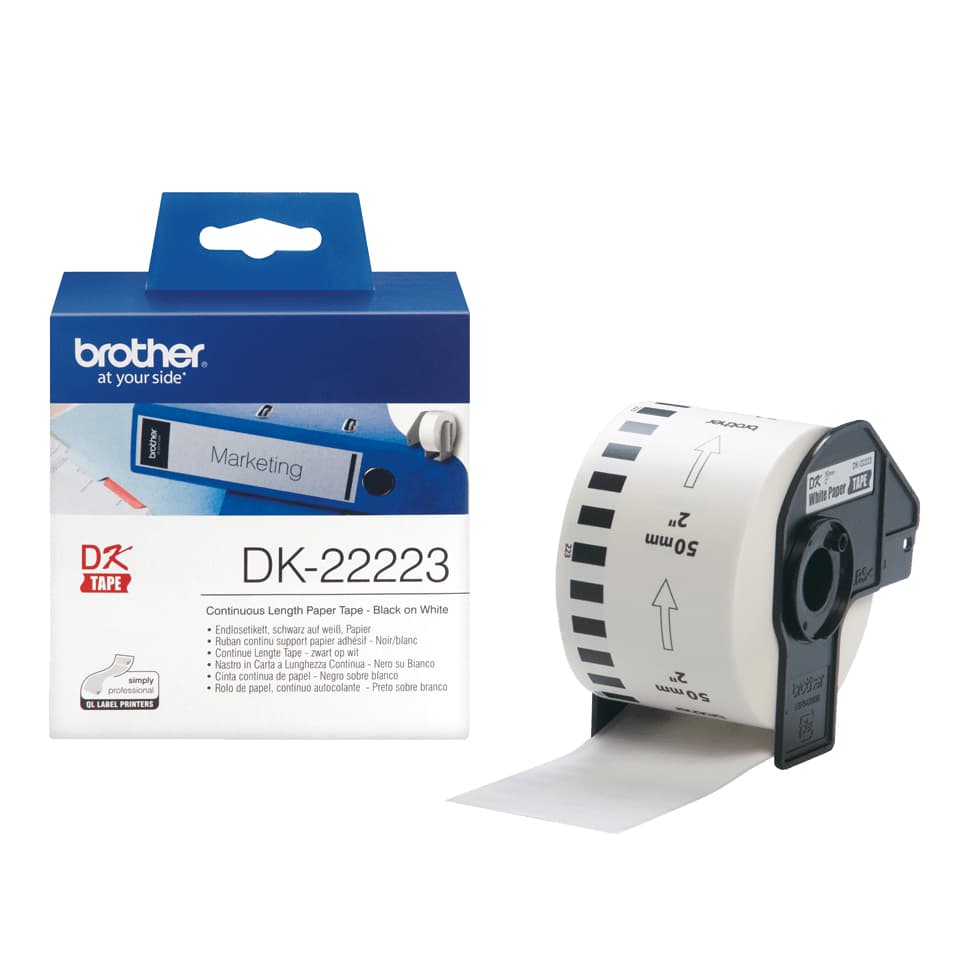 BROTHER ROLO PAPEL CONTINUO DK22223 50MM BRANCO AUTOCOL