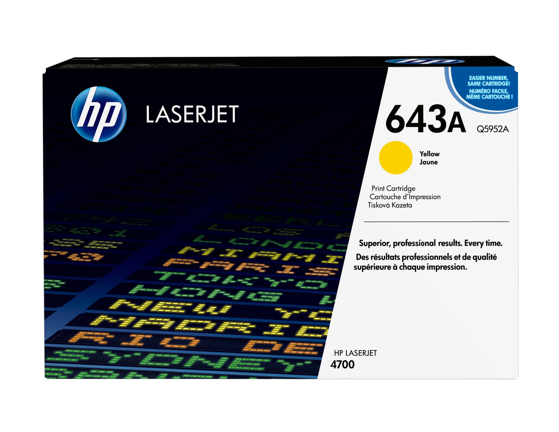 HP 643A original Colour LaserJet Toner cartridge Q5952A yellow standard capacity 10.000 pages 1-pack