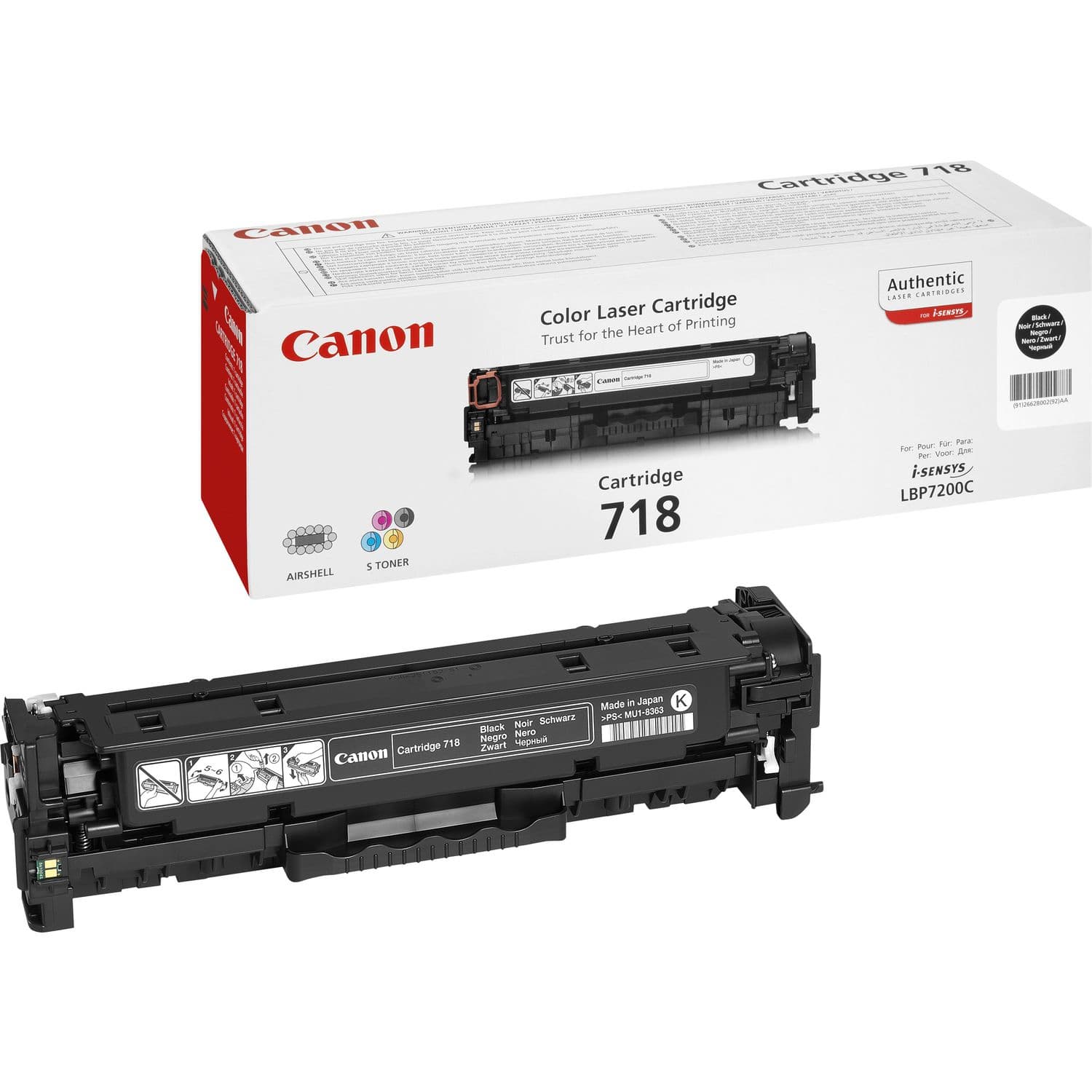 CANON 718 toner cartridge black standard capacity 3.400 pages 1-pack