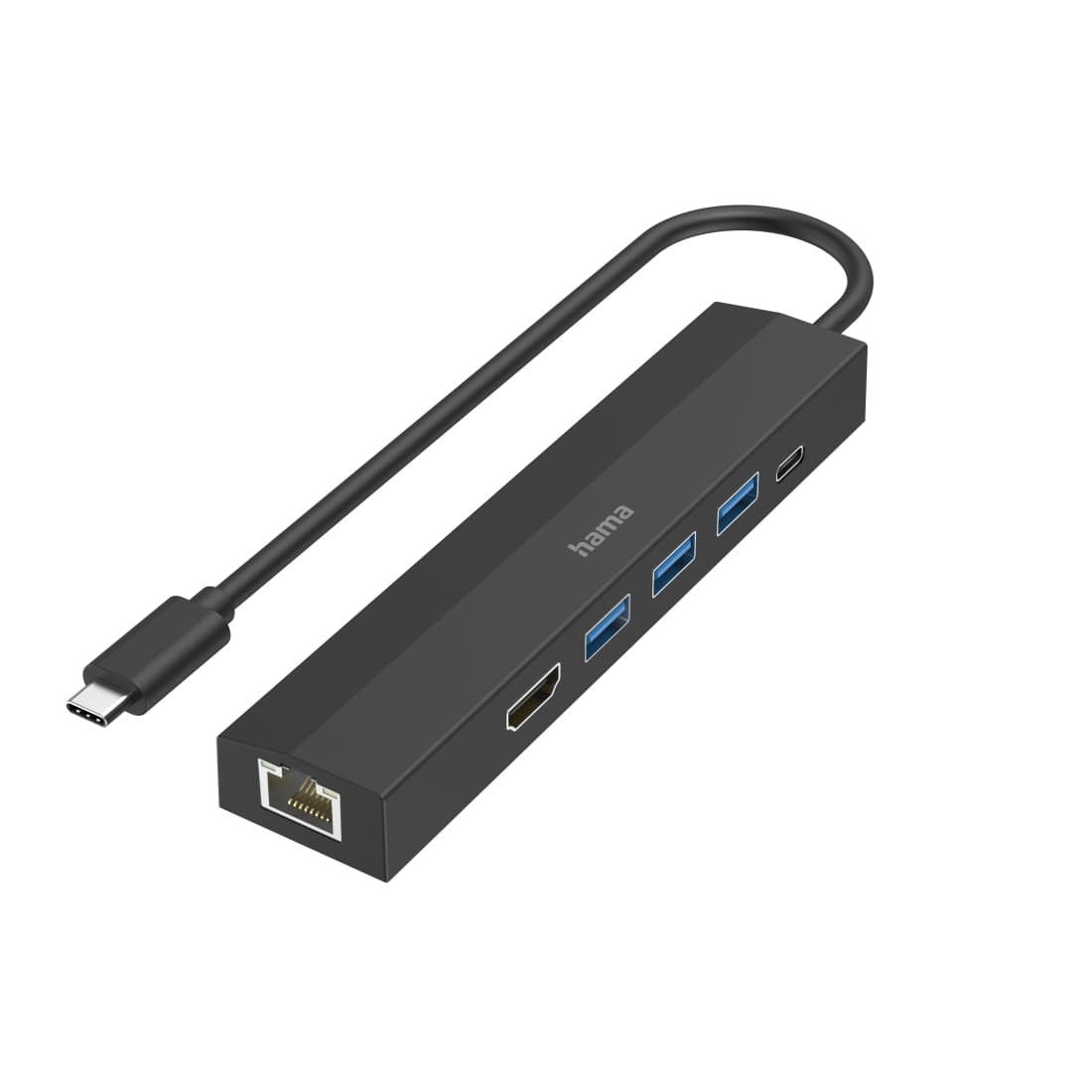 HAMA USB-C MULTIPORT HUB, 6 PORTS, 3 X USB-A, USB-C, HDMI, LAN/ETHERNET