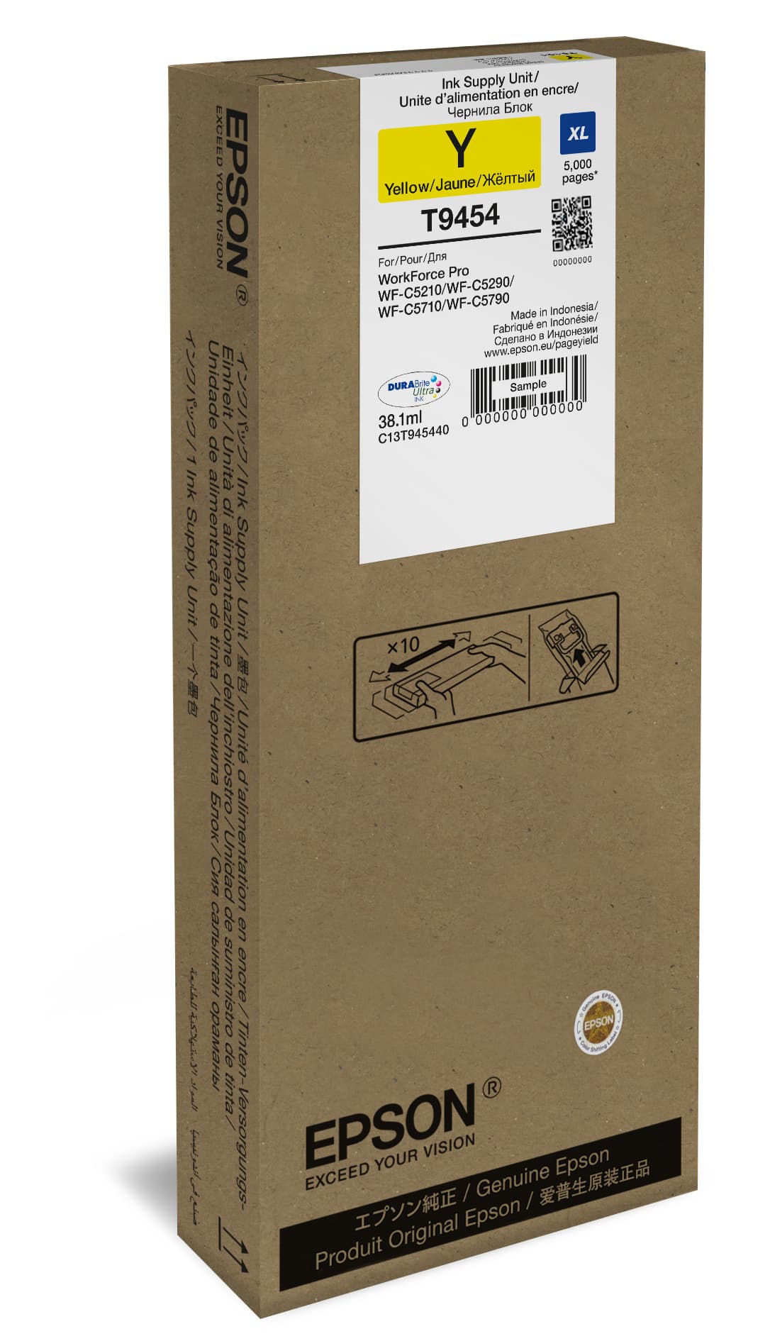 EPSON TINTEIRO AMARELO XL PRO WF-C5210DW/5290DW/5710DWF/5790DWF