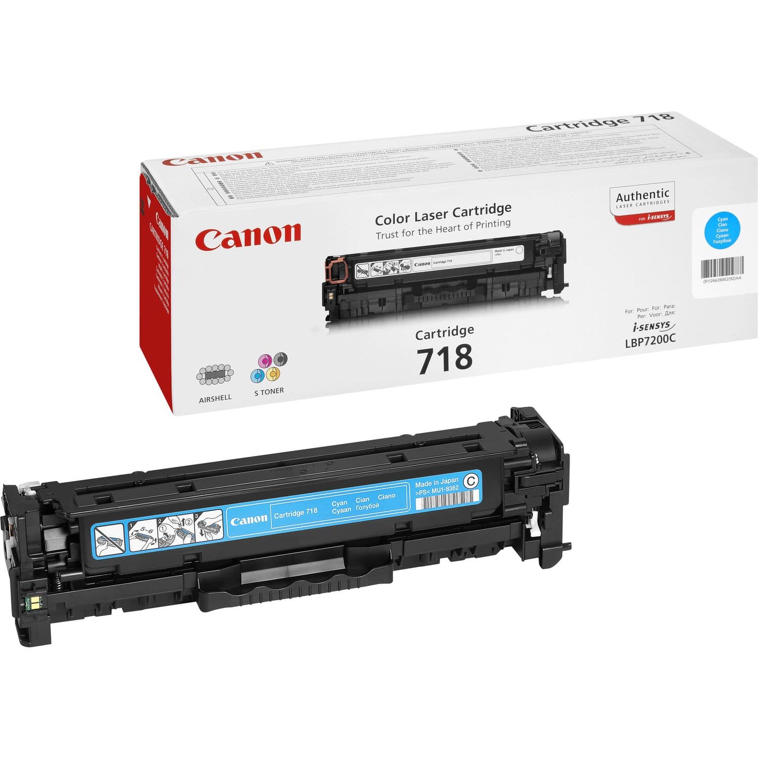 CANON 718 toner cartridge cyan standard capacity 2.900 pages 1-pack