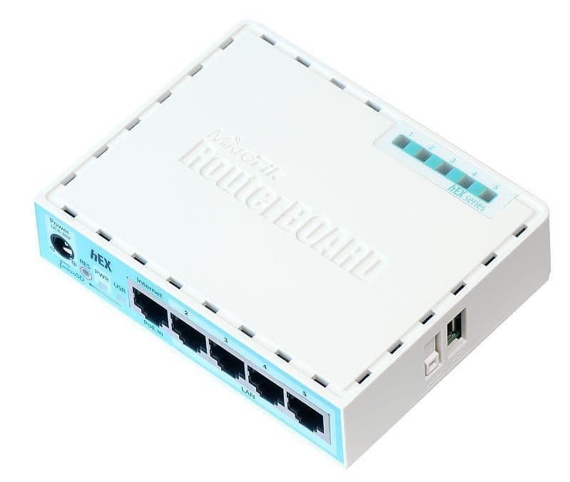 MikroTik 5x Gigabit Ethernet, Dual Core 880MHz CPU256MB RAM