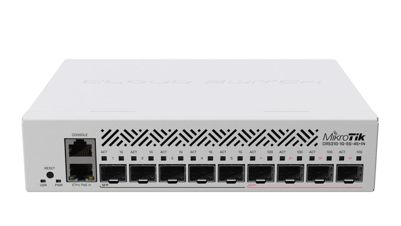 MikroTik Cloud Router Switch CRS310-1G-5S-4S+IN with 800