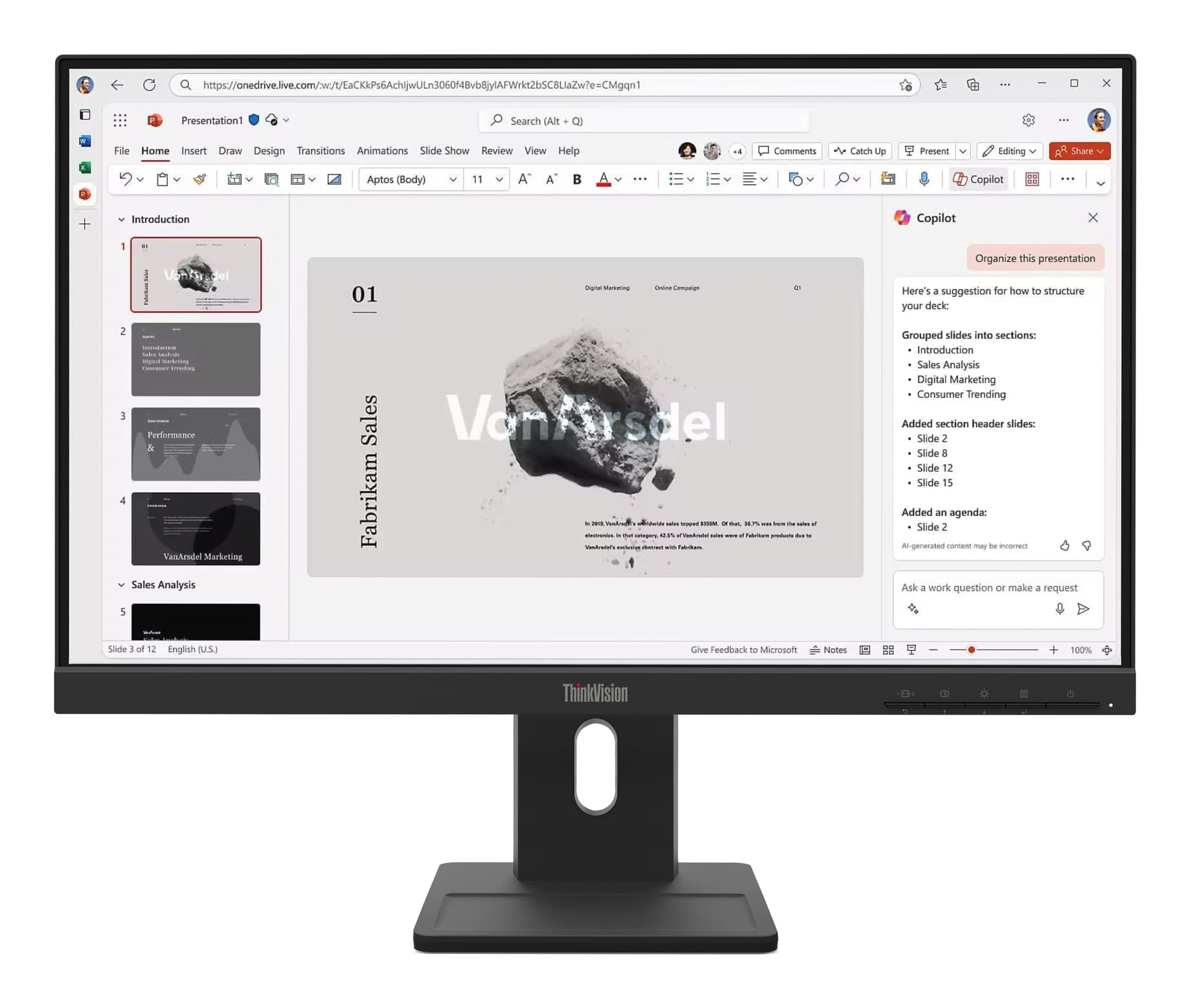 Lenovo ThinkVision E22-40 Monitor, 54,6 cm (21.5"), 1920 x 1080 pixels