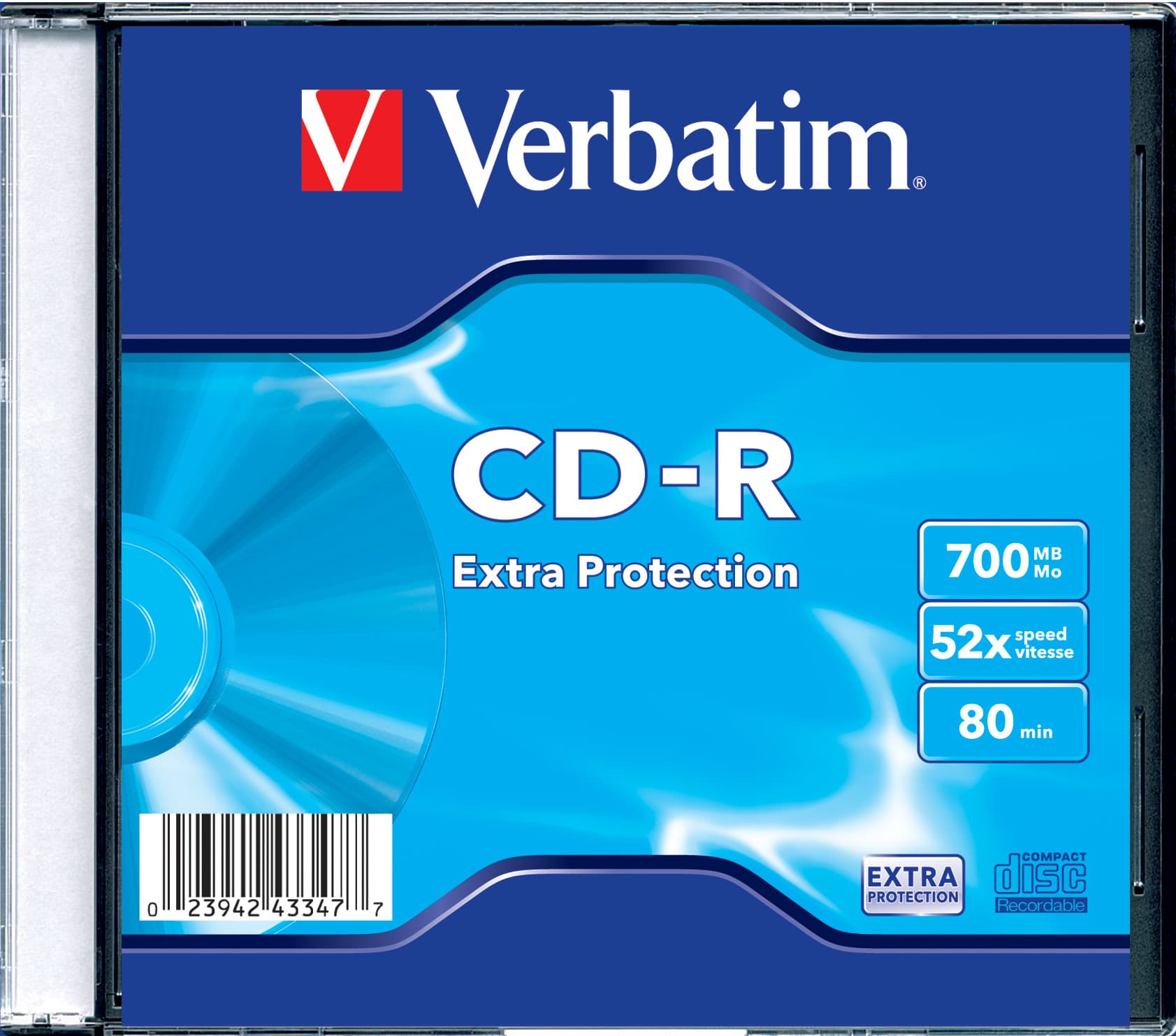 VERBATIM CD-R 52X 700MB 80MIN EXTRA PROT CD UNITARIO