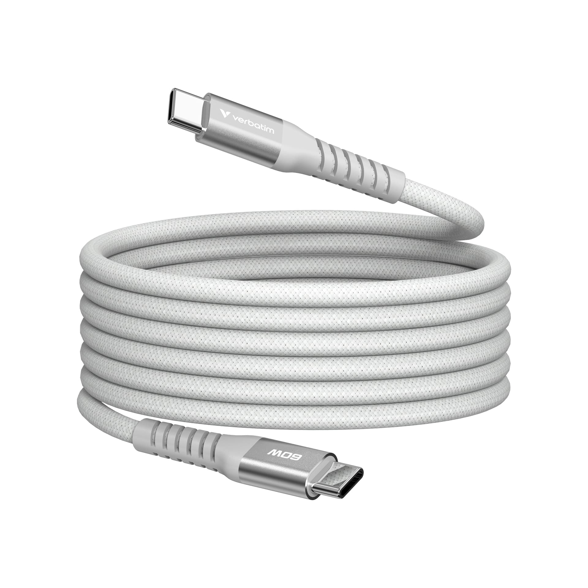 VERBATIM CABO USB-C 60W 480MBPS MAGNETICO NYLON GREY 1.20MT