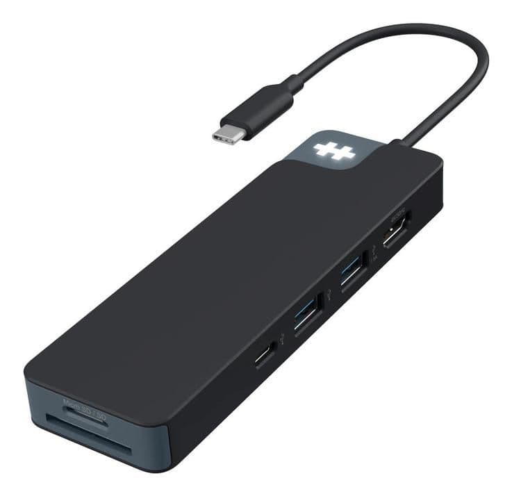 HYPER DOCK 4K 1xHDMI 1xUSB-C 2xUSBA3 1x3.5 PRETO CR PD100W LOGO C/LED #2026 PROM