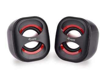 EQUIP LIFE MINI COLUNAS USB 6W PRETO/VERMELHO