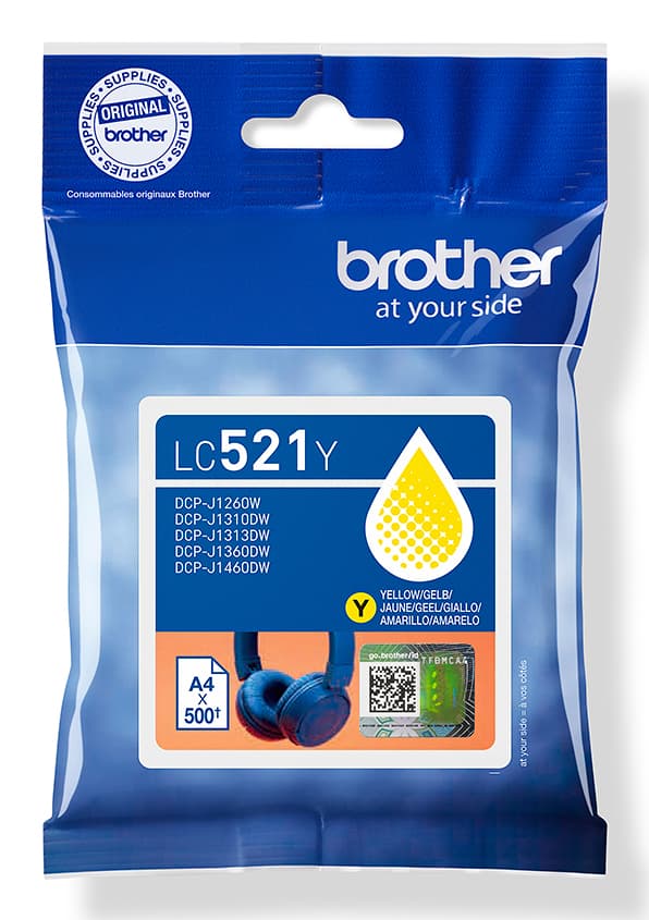 BROTHER TINTEIRO AMARELO LC521Y
