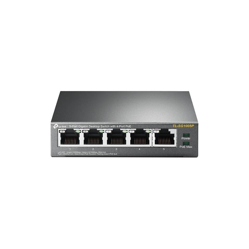 TP-LINK 5PORT GIGABIT DESKTOP POE SWITCH 5 GIGABIT RJ45 PORT INCLUDING 4 POE