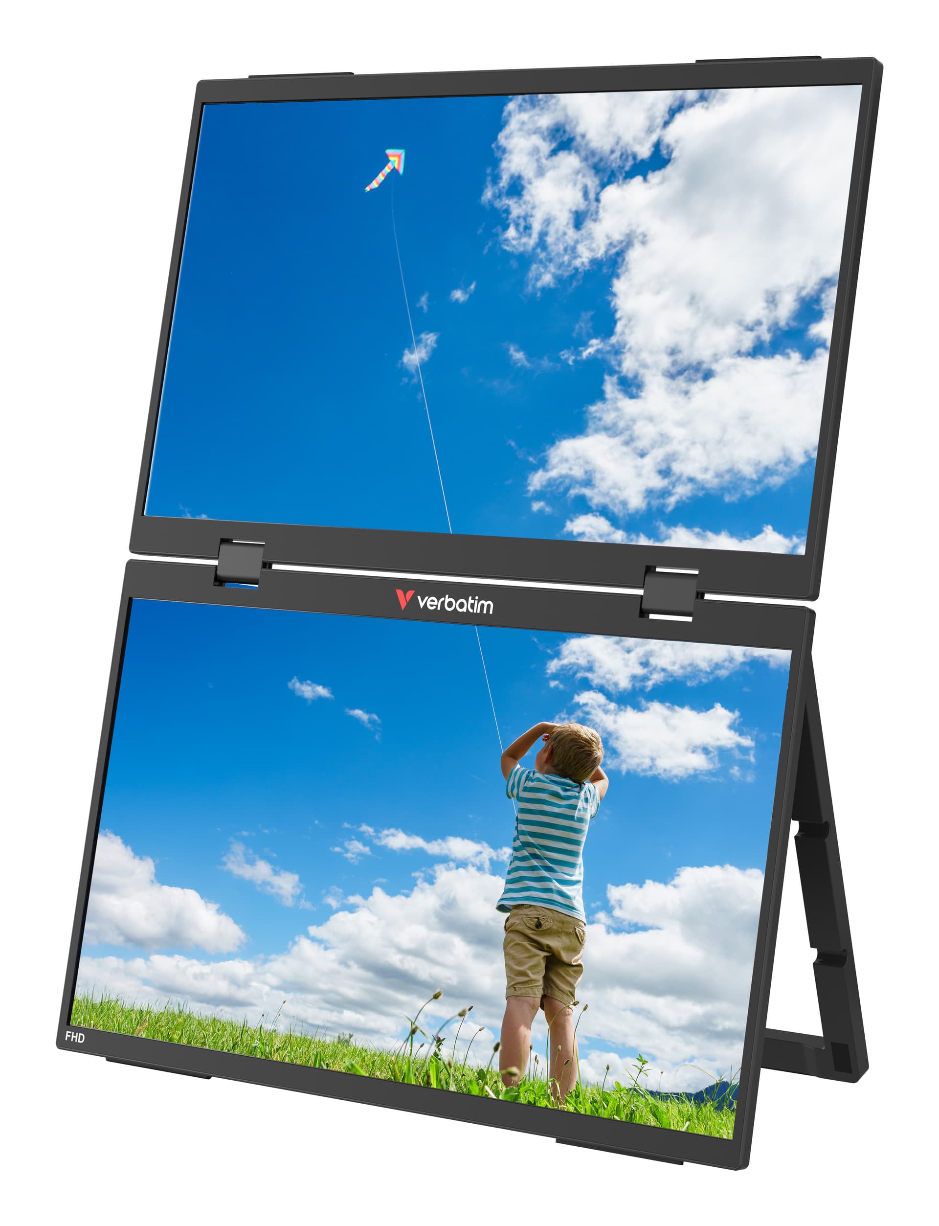 Verbatim Portable 15.6" FHD Dual Monitor Essentials, 39,6 cm (15.6"), 1920 x 1080 pixels