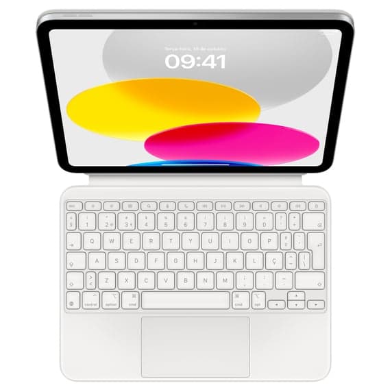 Apple Magic Keyboard Folio - Teclado e pasta de folio - com trackpad - Apple Smart connector - QWERTY - Português - para iPad Wi-Fi (10ª geração)