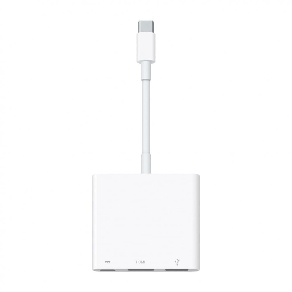 Apple - Adaptador de vídeo - USB-C macho para USB, HDMI, USB-C (alimentação apenas) fêmea - suporte 4K (3840 x 2160)