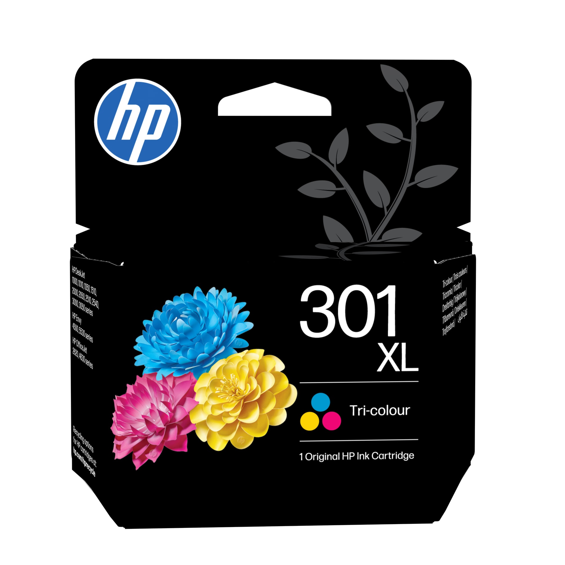 HP Tinteiro Original 301XL Tricolor de elevado rendimento, imagem 1