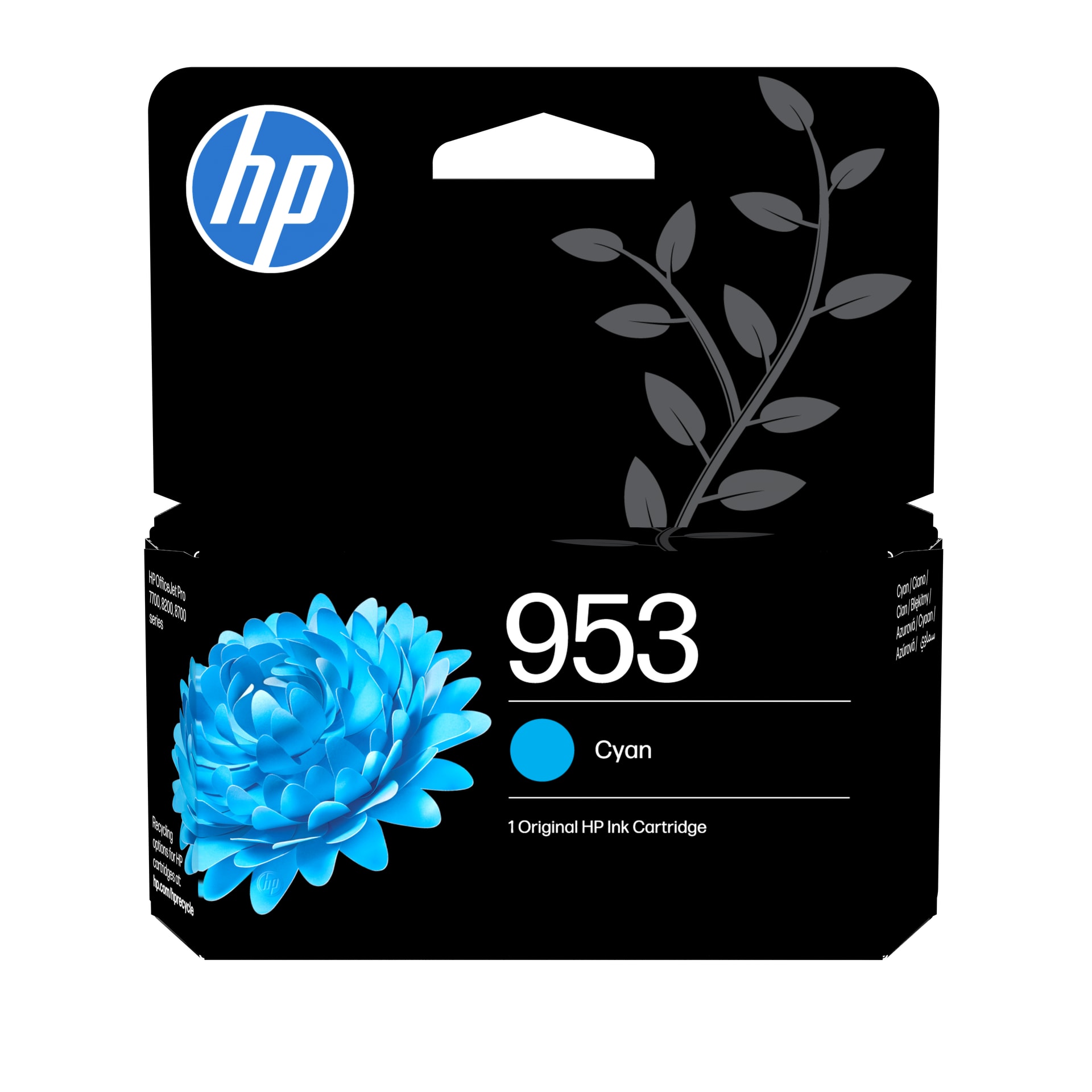 HP Tinteiro original 953 Ciano, imagem 1