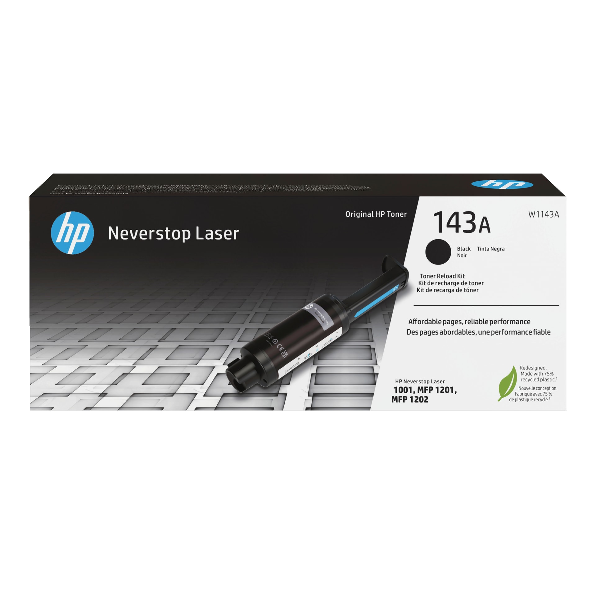 HP Kit de recarga de toner Neverstop Laser Original 143A Preto, imagem 1