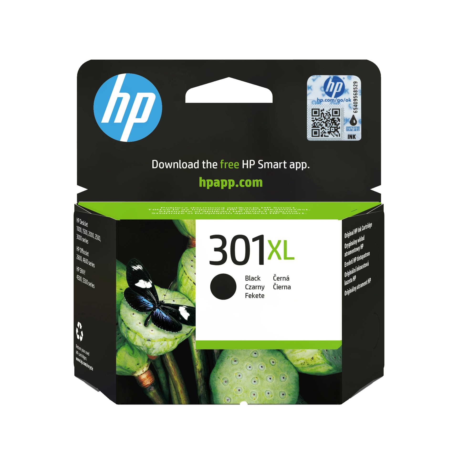 HP Tinteiro Original 301XL Preto de elevado rendimento, imagem 1