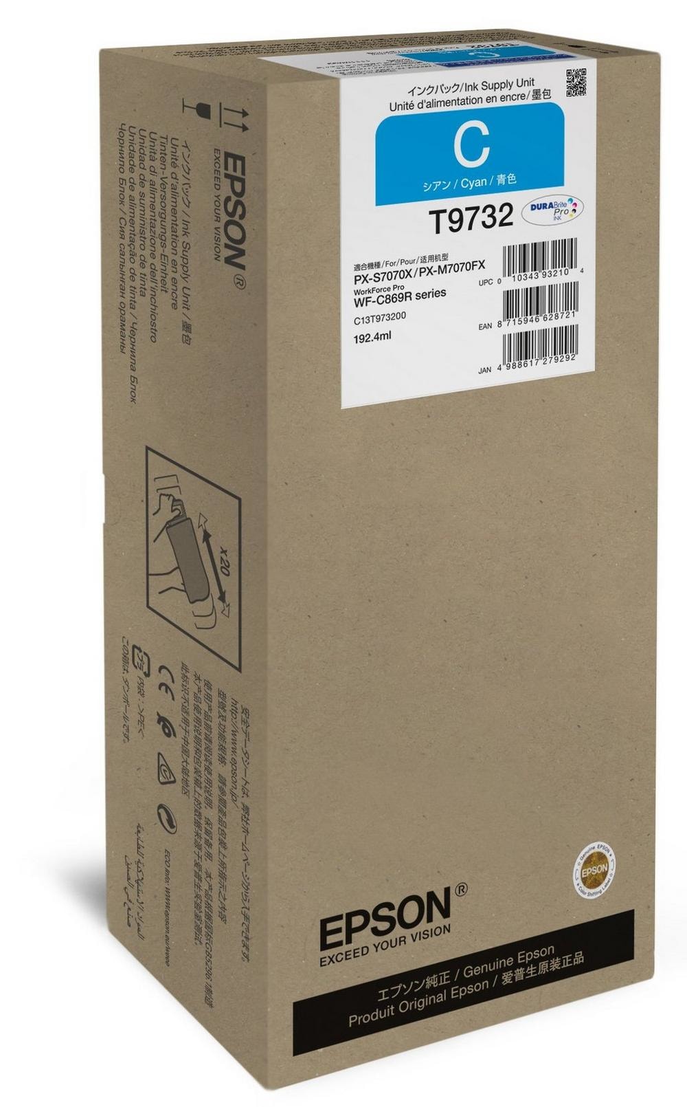Epson WorkForce Pro WF-C869R Ink Pack XL Cyan