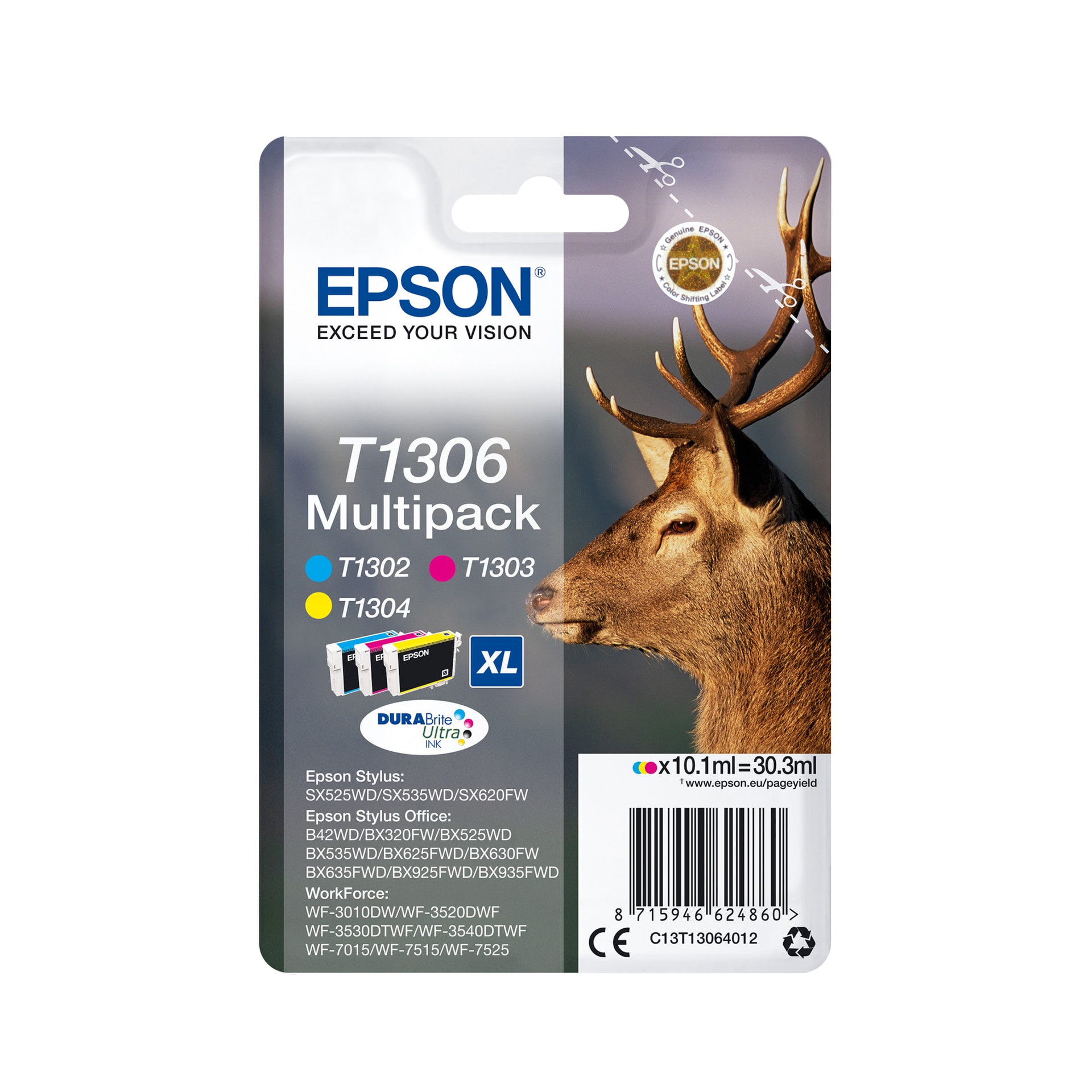 Epson Stag T1301 Conjunto individual preto DURABrite Ultra Veado, imagem 1