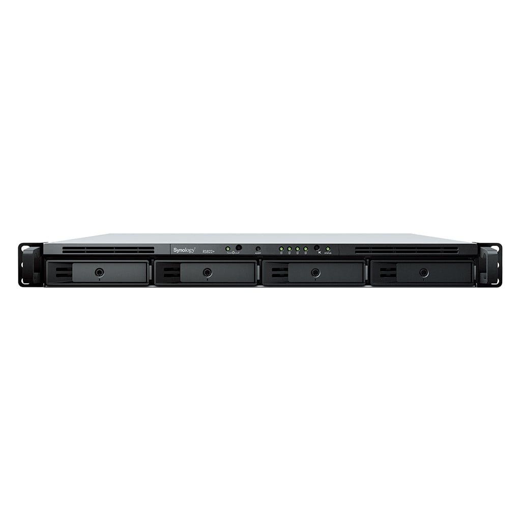 Synology RackStation RS822+ - Servidor NAS - 4 baias - montável em bastidor - SATA 6Gb/s - RAID (expansão de disco rígido) 0, 1, 5, 6, 10, JBOD - RAM 2 GB - Gigabit Ethernet - iSCSI assistência - 1U — imagem 1