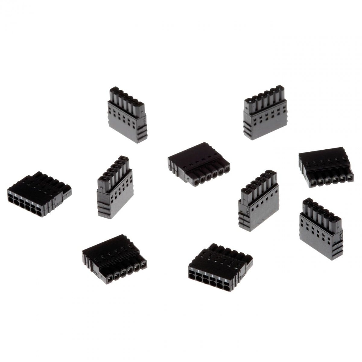AXIS TU6009 - Conector para dados - bloco terminal de 6 pinos (F) para bloco terminal de 6 pinos (M) - nível de 2,5mm (pacote de 10) - para AXIS F9111 Main Unit