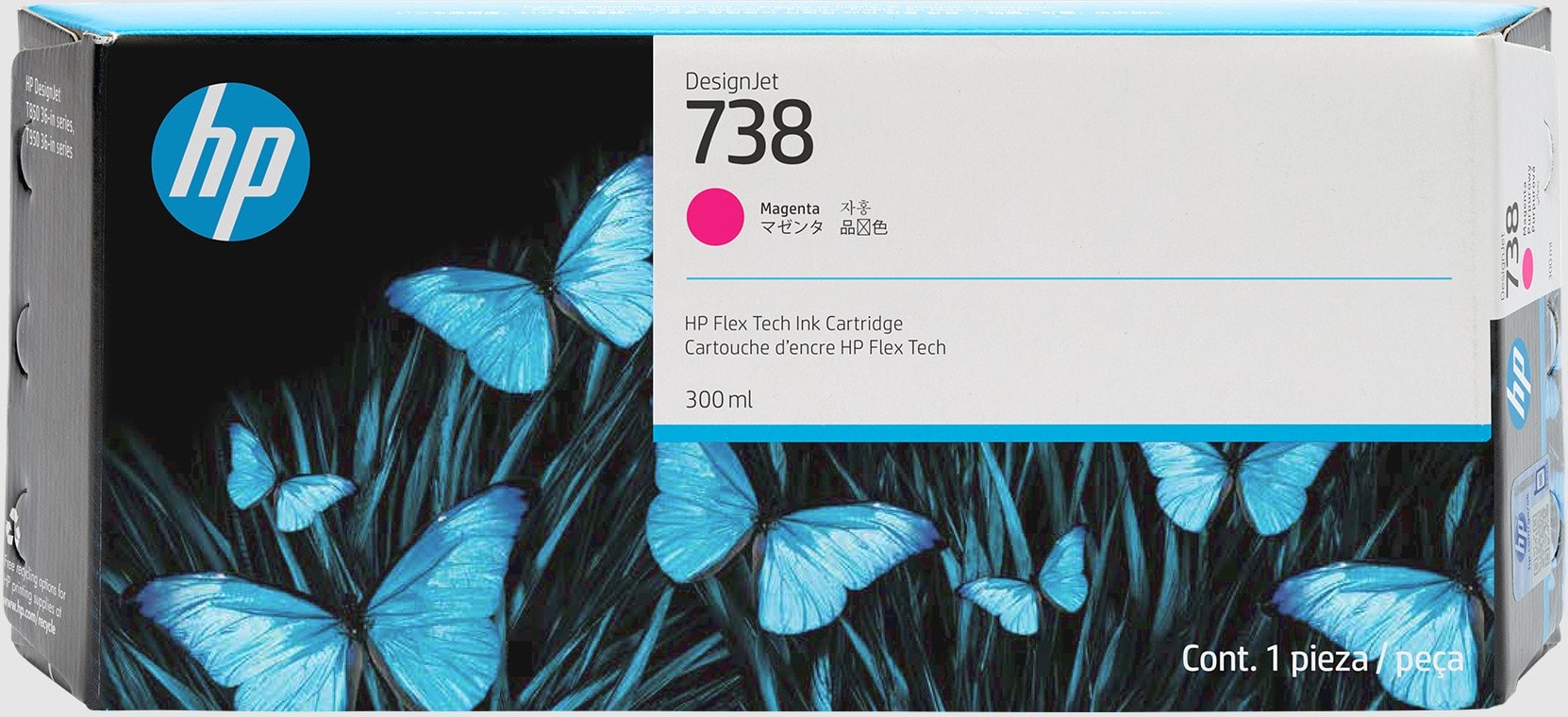 HP Tinteiro DesignJet 738 Magenta (300 ml), imagem 1