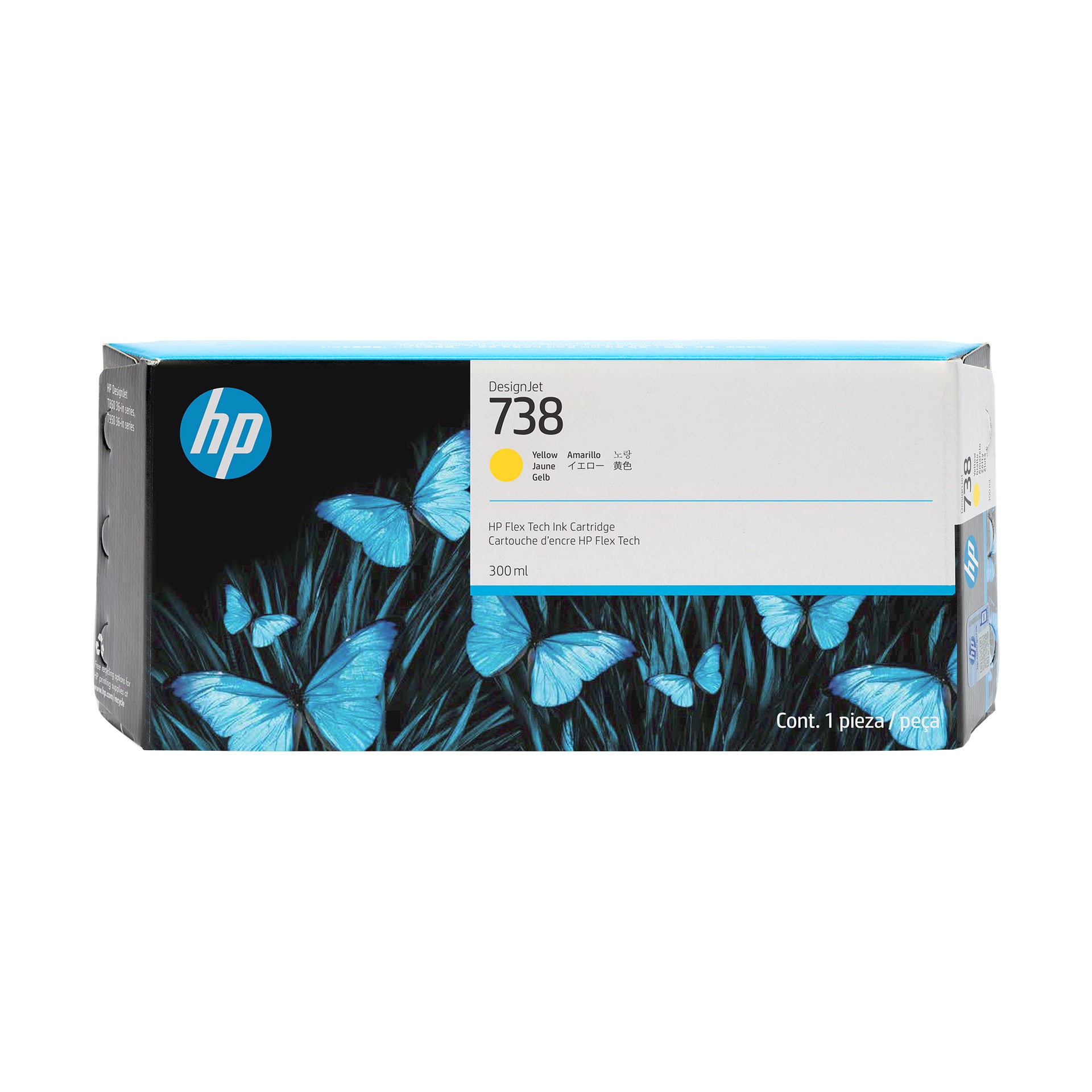 HP Tinteiro DesignJet 738 Amarelo (300 ml), imagem 1