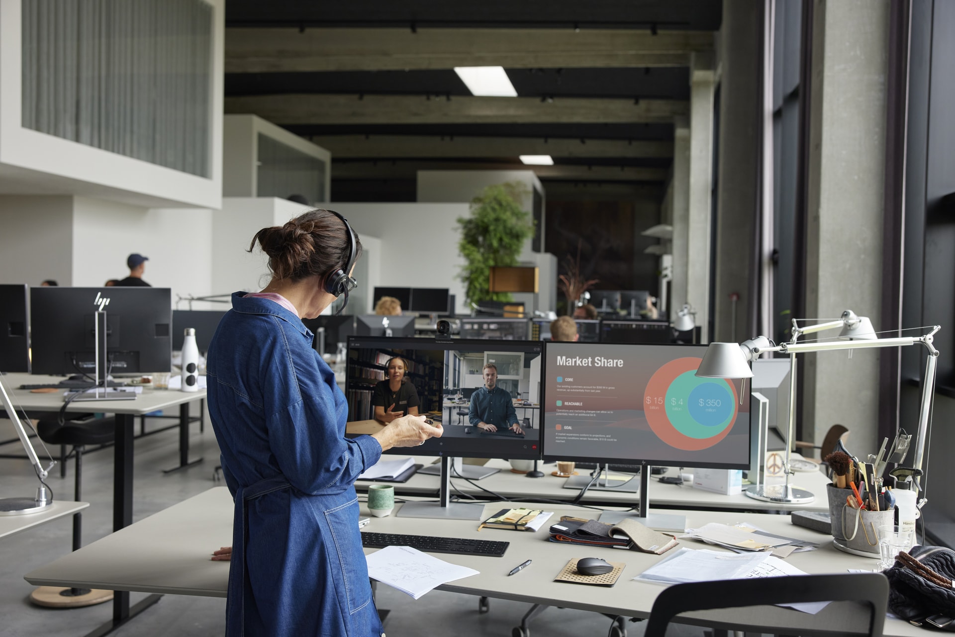 HP Poly Headset Monoaural Poly Savi 8410 Office DECT 1880-1900 MHz certificado para Microsoft Teams, imagem 1