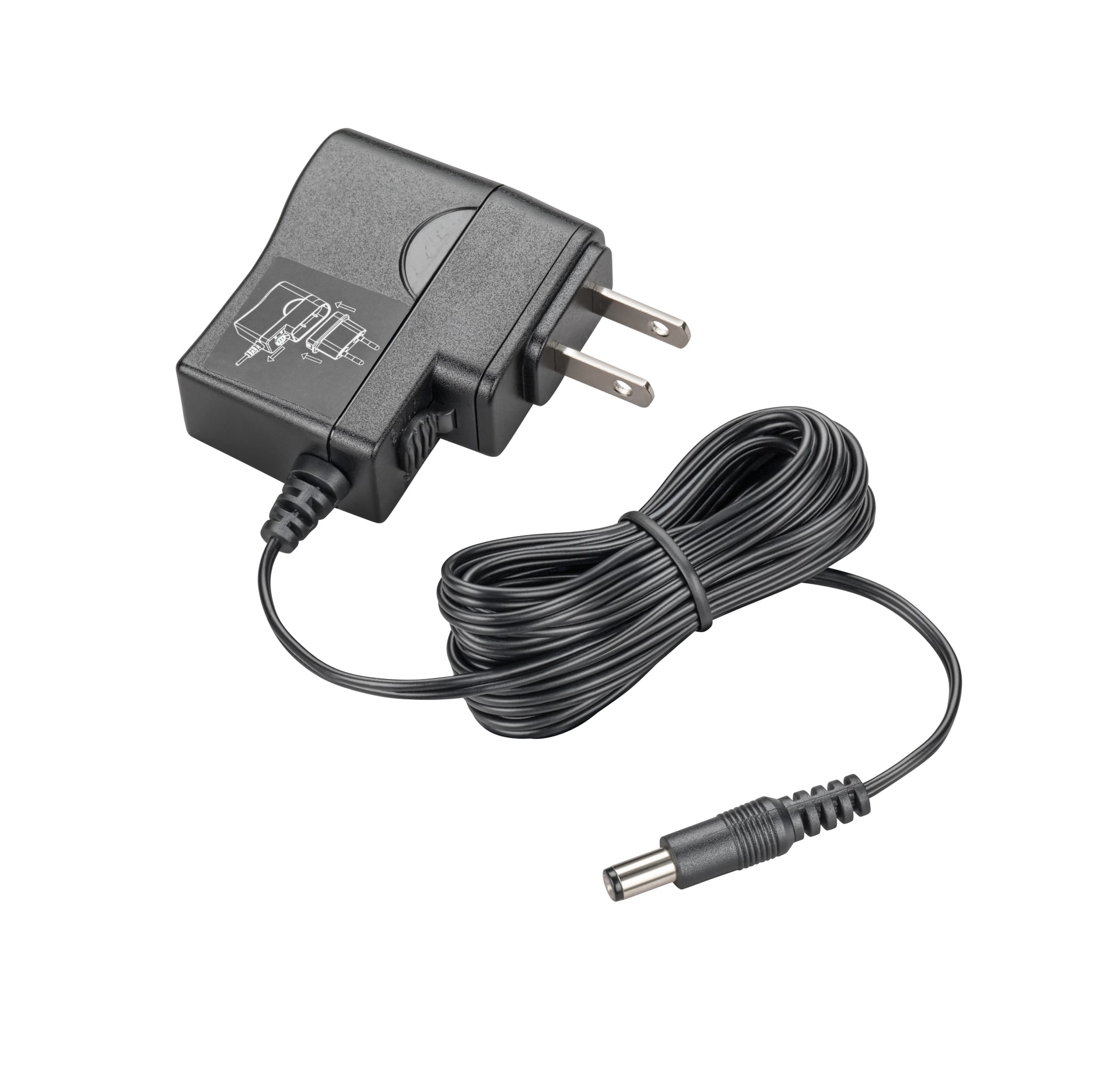 HP Poly Fonte de alimentação de CA universal para Poly Savi Office com conector reto (9 V, 500 mA)