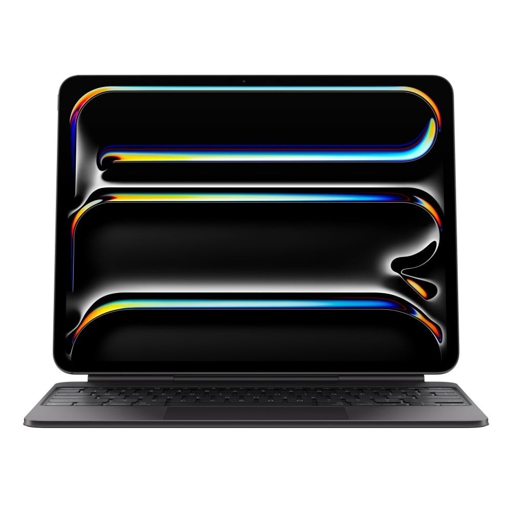 O Magic Keyboard para iPad Pro permite escrever de forma confortável: inclui um trackpad com novo design elegante e portátil: além de um descanso para o pulso em alumínio — imagem 1