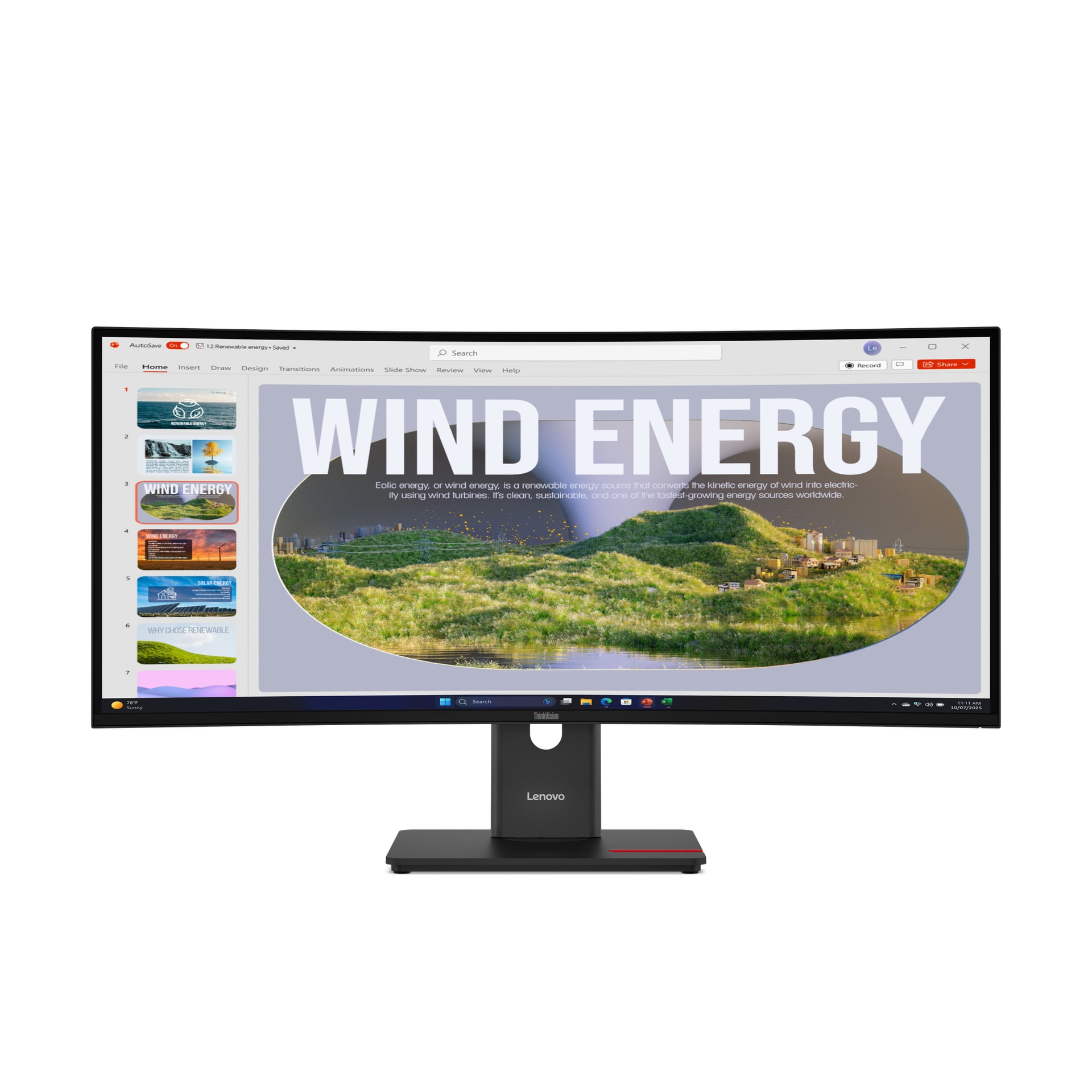 Lenovo ThinkVision T34WD-40 Monitor — imagem 1