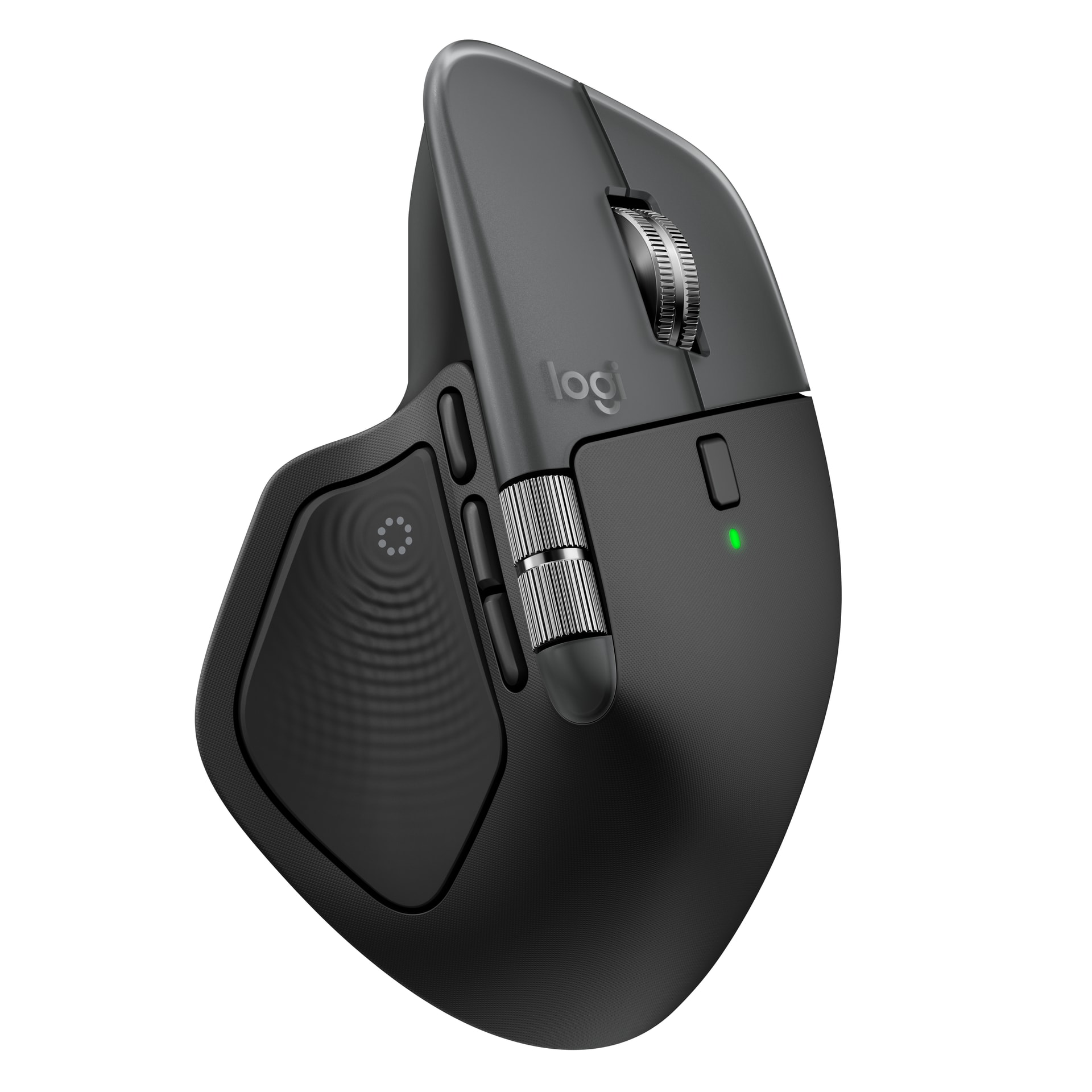 Logitech MX Master 4 for Mac, rato ergonómico com Bluetooth com feedback tátil de desempenho avançado, deslocamento ultrarrápido, carregamento por USB-C , MacOS, iPadOS, Windows - preto sideral — imagem 1