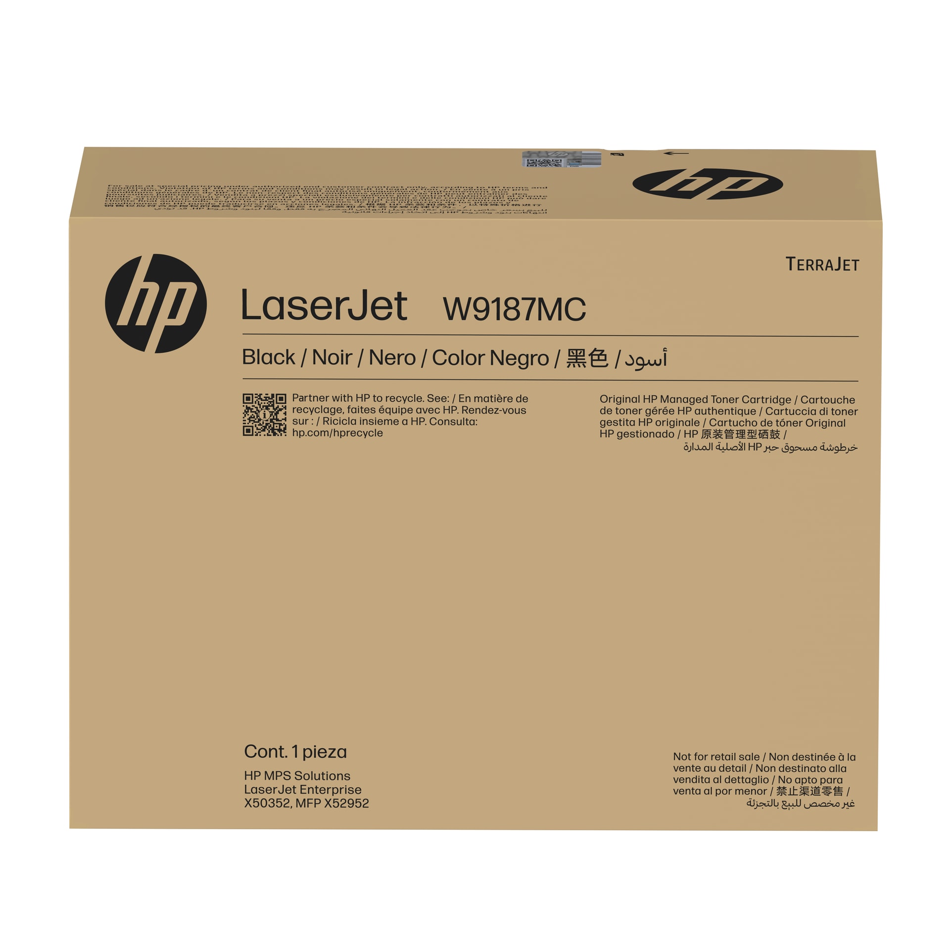 HP Toner LaserJet Preto Managed W9187MC — imagem 1