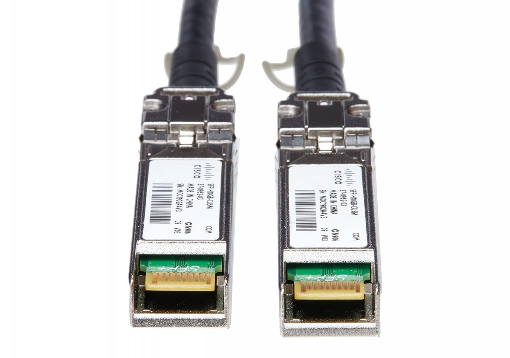 Cisco SFP+ Copper Twinax Cable - Cabo de ligação directa - SFP+ para SFP+ - 5 m - axial duplo - SFF-8436/IEEE 802.3ae - para 250 Series, Catalyst 2960, 2960G, 2960S, ESS9300, Nexus 93180, 9336, 9372, UCS 6140, C4200 — imagem 1
