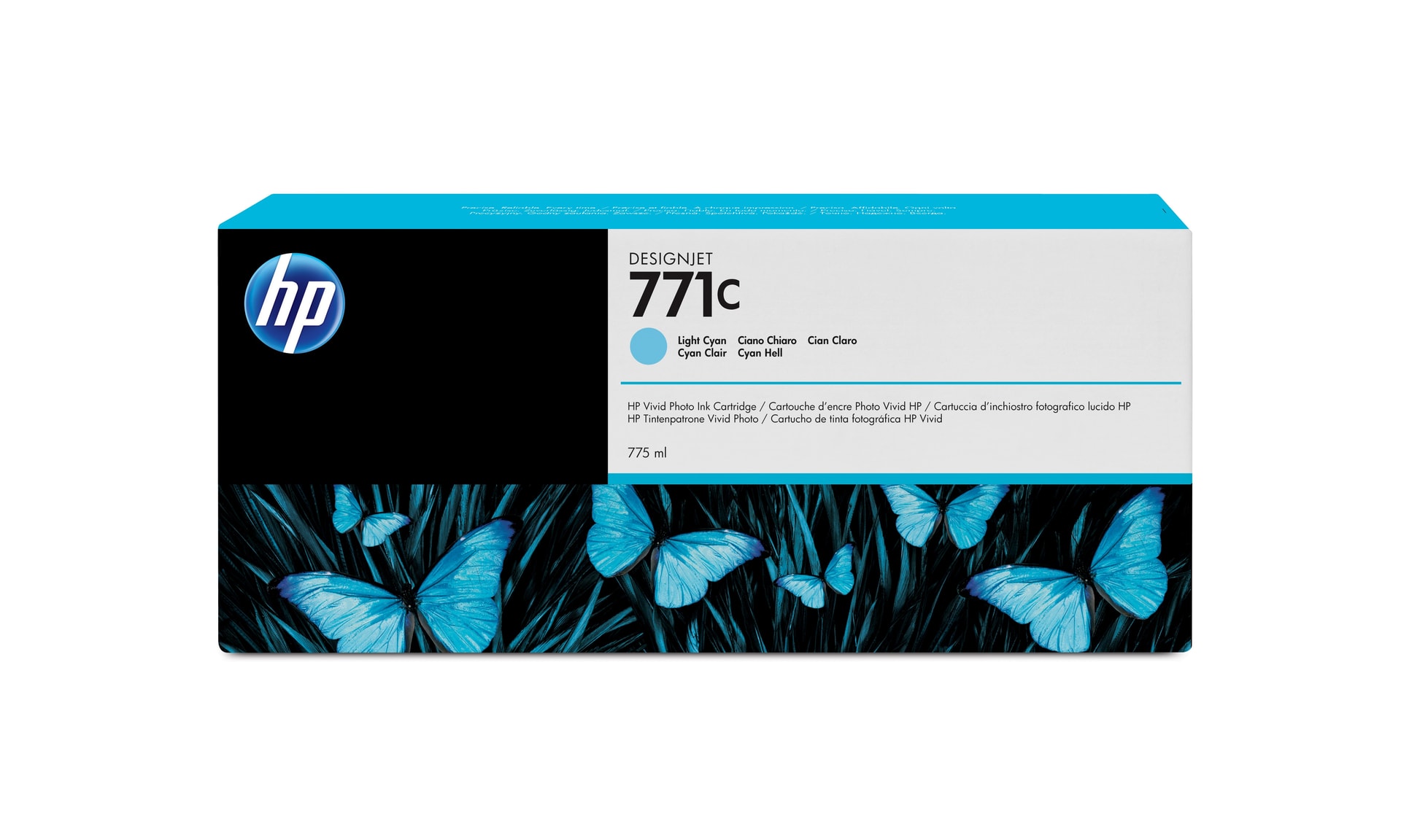 HP Tinteiro DesignJet 771C Ciano Claro de 775 ml — imagem 1