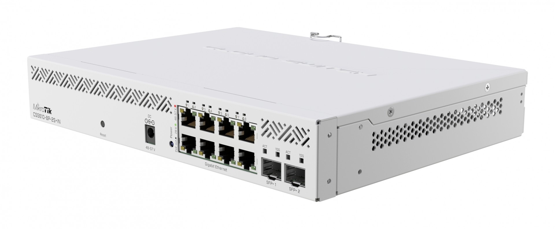 Mikrotik CSS610-8P-2S+IN network switch Managed Gigabit Ethernet (10/100/1000) Power over Ethernet (PoE) White, imagem 1