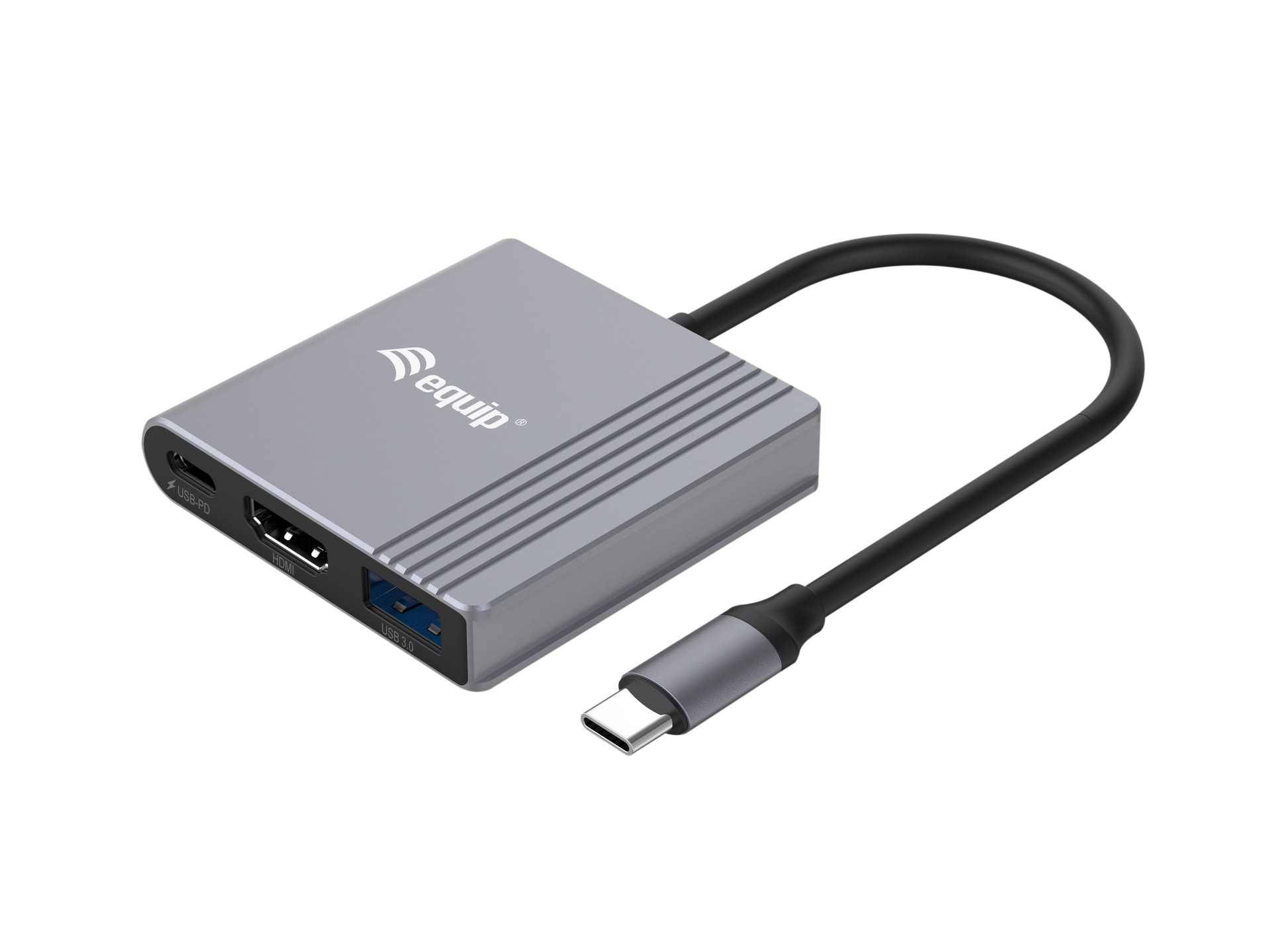 Equip Adaptador 3 em 1 USB-C para HDMI / USB-A / USB PD, 4K/60Hz, 100W USB PD — imagem 1