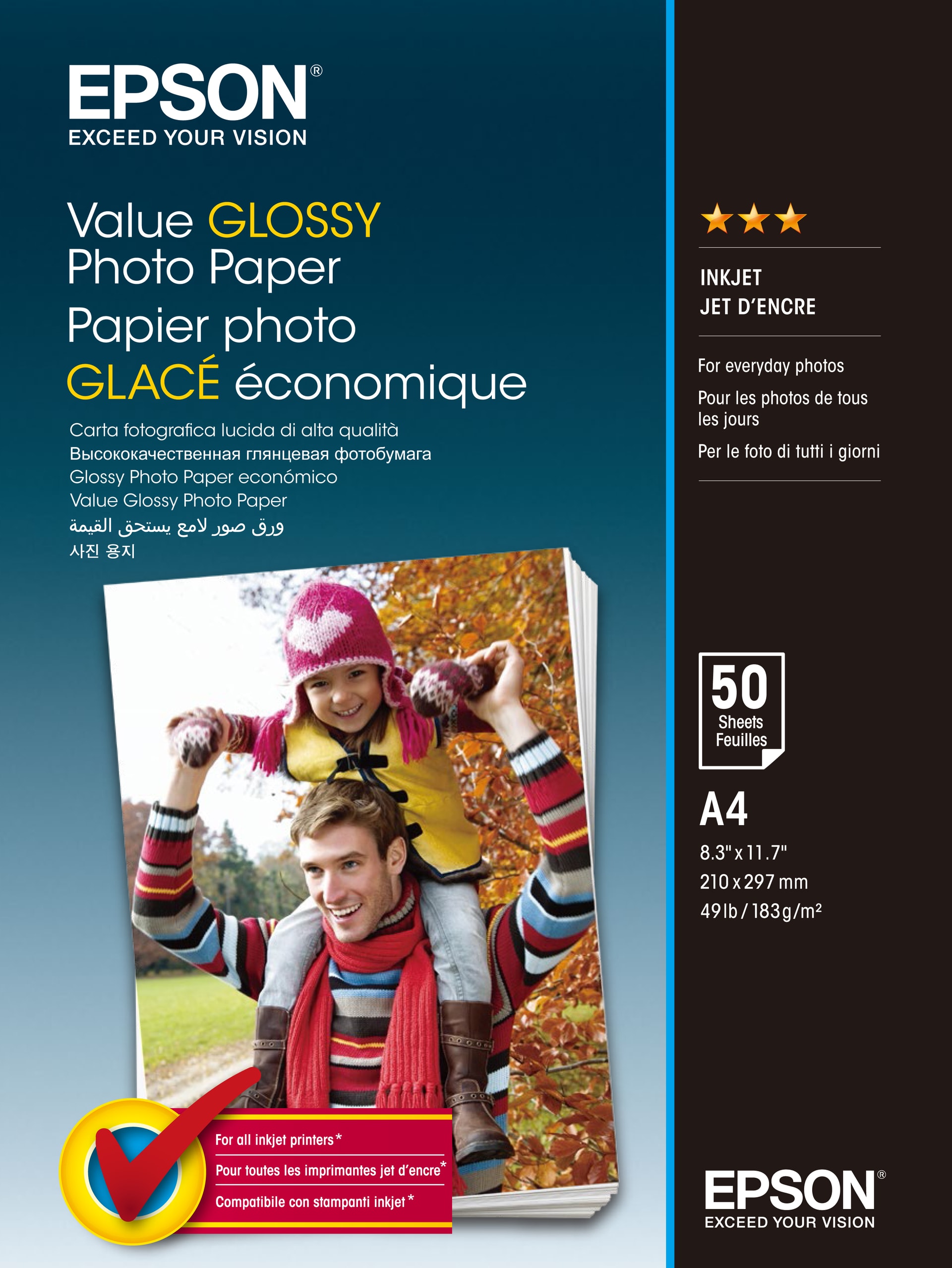 Epson Value Glossy Photo Paper - A4 - 20 Folhas
