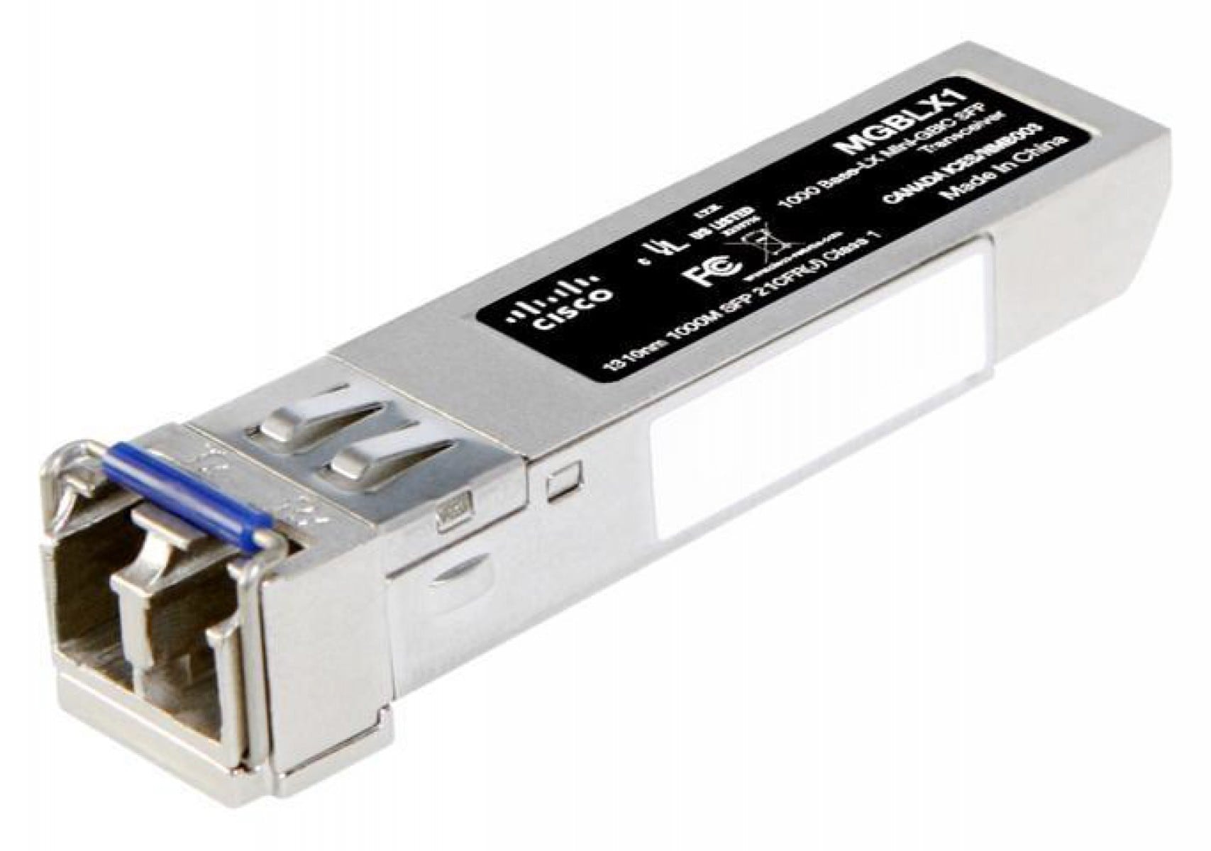 Cisco Small Business MGBLX1 - Módulo de transceptor SFP (mini-GBIC) - 1GbE - 1000Base-LX - monomodo LC - até 10 km - 1310 nm - para Business 110 Series, 220 Series, 350 Series, Small Business SF350, SF352, SG250, SG350 — imagem 1