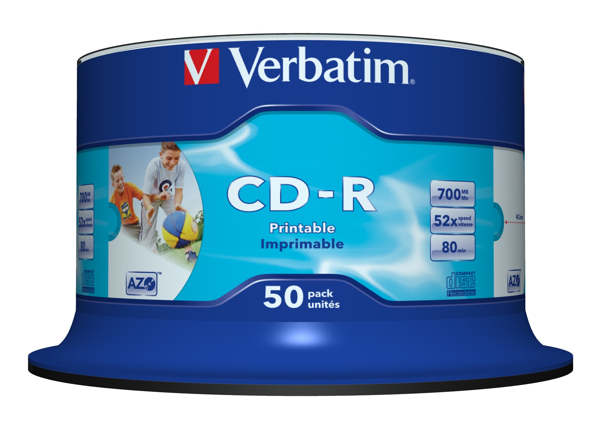Verbatim CD-R AZO Wide Inkjet Printable no ID — imagem 1