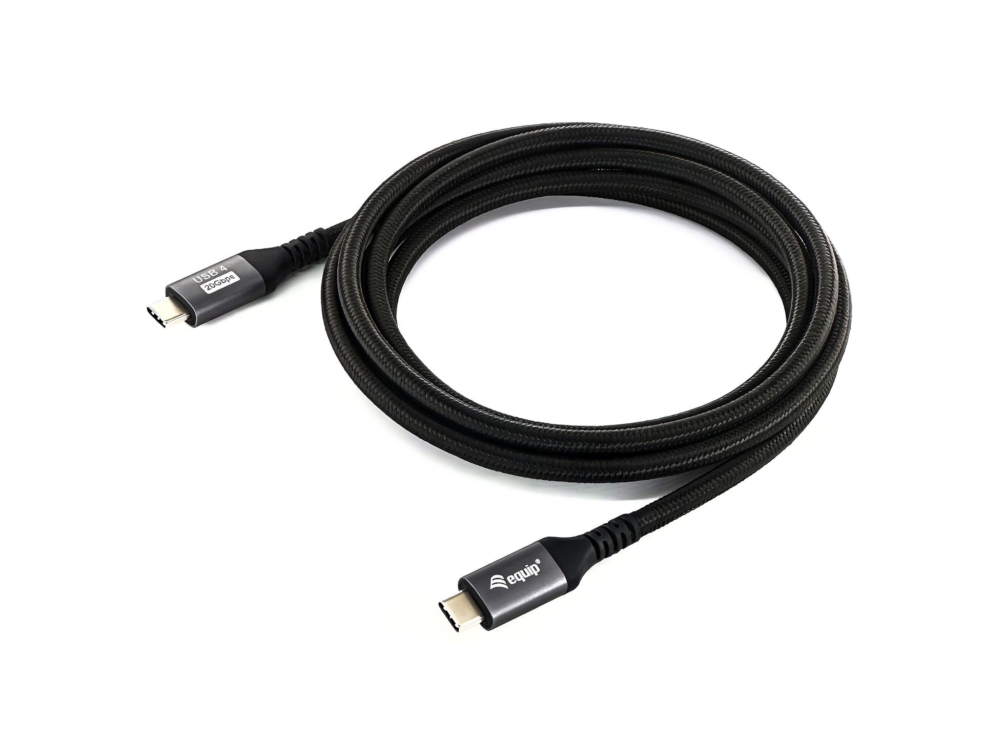 Equip 128382 Cabo USB4 Gen 2x2 C para C, M/M, 2,0 m, PD 100W, 4K/60 Hz, 20 Gbps, preto — imagem 1